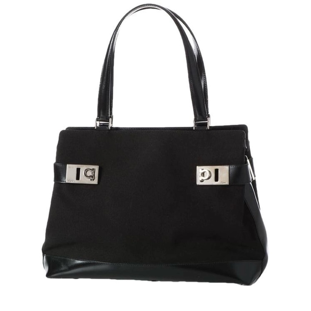 Elegant Black Authentic Ferragamo Bag